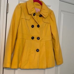 Mustard Peacoat in Size Medium